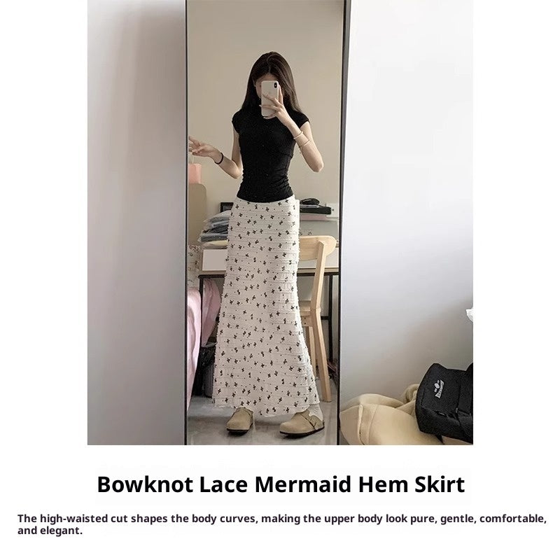 Mermaid bow maxi skirt