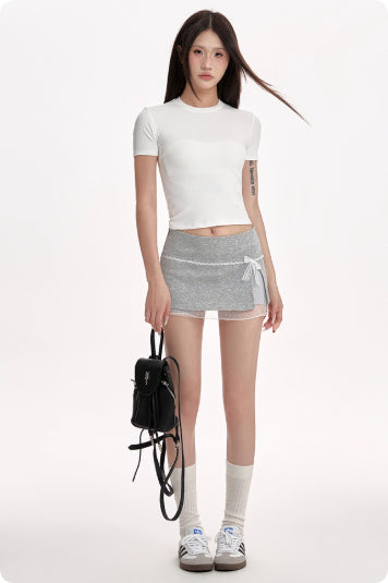 Baebae bow skirt