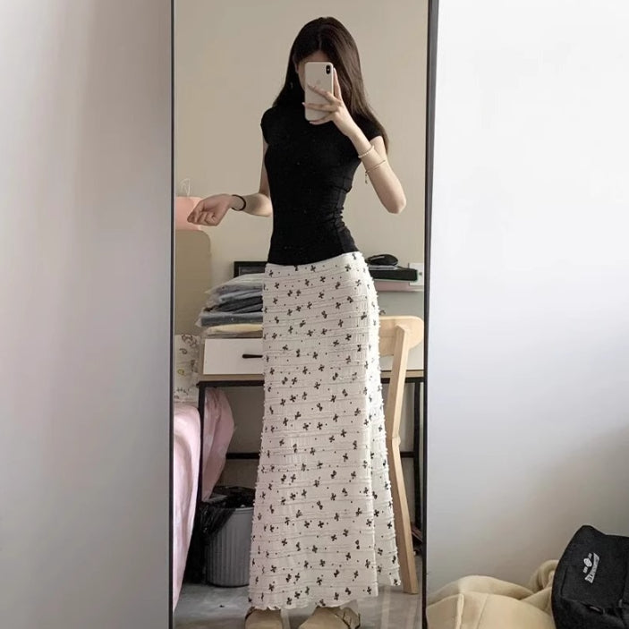 Mermaid bow maxi skirt